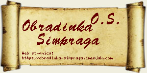 Obradinka Šimpraga vizit kartica